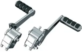 49-7858 Kuryakyn 7926 Retractable Pass Pegs Control Footpegs Chrome Black