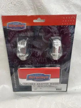 8818 Kuryakyn Rear Splined Chrome Footpeg Adaptor Mounts