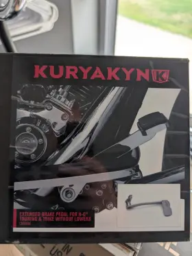 9670 Kuryakyn Chrome Extended Brake Pedal 14 Harley Davidson Touring Without Lowers