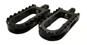 La-7205-01b La Choppers Bmx Footpegs - Black Peg With Teeth Motorcycle Street Bike