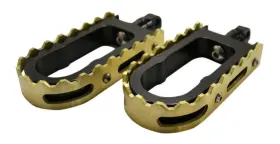 La-7205-02b La Choppers Bmx Footpegs - Black Peg With Brass Teeth 1620-1186