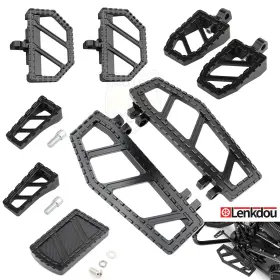 03002-0021b-fdf2 Lenkdou Riot Floorboards Foot Pegs Shift Shifter Peg Kit For Harley Touring Dyna Softail
