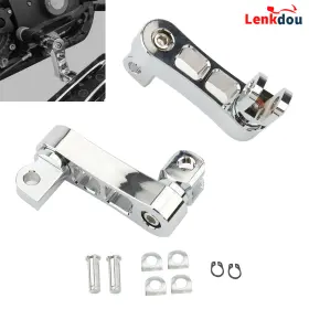 03004-0006c-fma Lenkdou Chrome Male Mount Foot Pegs Bracket Extension For Harley Touring Softail