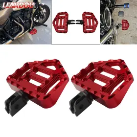 03009-0015r-fm Lenkdou Front Wide Fat Red Foot Pegs For Harley Softail Street Bob Low Rider 2018-2025