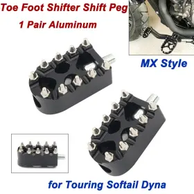 Mp03-001-0001bsx2leus Lenkdou 2x Mx Style Toe Footpeg Shifter Shift Pegs For Harley Touring Road Glide Dyna