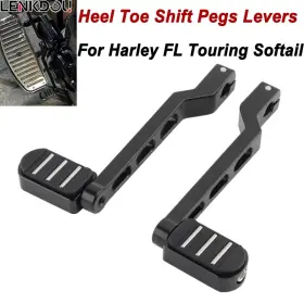 Mp03-001-0005-rlmt Lenkdou Black Left Heel Toe Shifter Lever Pedal Pegs For Harley Road Electra Glide 88-24