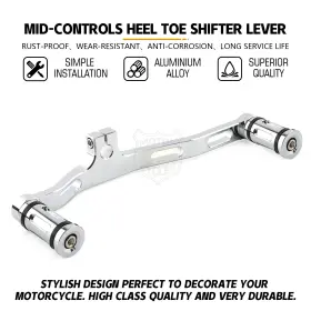 Mp03-001-0040c-al2 Lenkdou Heel Toe Shift Lever Shifter Pegs Mid Control For Harley Dyna Street Bob Fat Mp03-001-0040c-al2 Lenkdou Heel Toe Shift Lever Shifter Pegs Mid Control For Harley Dyna Street Bob Fat