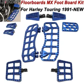Mp03-002-0026bllmt Lenkdou Blue Floorboards Foot Peg Shifter Pegs Pedal For Harley Road King Street Glide