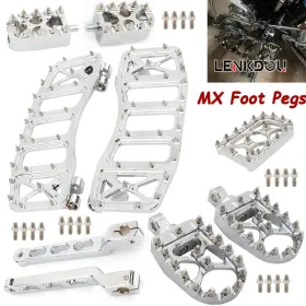 Mp03-002-0119-ble Lenkdou Chrome Mx Foot Pegs Floorboard Shifter Pedals For Harley Touring Road Glide