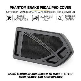 Mp03-003-0021bdtus Lenkdou All Black Brake Pedal Large Pad For Harley Electra Street Road Tri Glide Softail