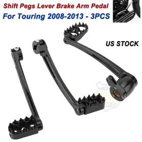 Mp03-003-0053-ale Lenkdou Heel Toe Shift Pegs Lever Brake Arm Pedal For Harley Touring Road Glide 2008-13