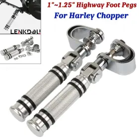Mp03-004-0027-dim Lenkdou 1 Inch 1.25 Highway Foot Pegs Footrest Mount For Harley Sportster Dyna Touring