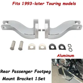 Mp03-004-0039cdtus Lenkdou Chrome Passenger Foot Peg Bracket Rear Footrest For Harley Touring Electra Glide