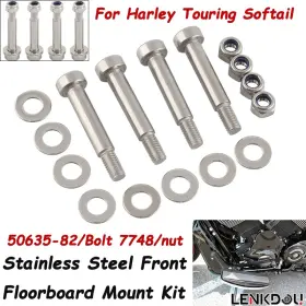 Mp03-004-0041sdtus Lenkdou Stainless Motorcycle Driver Foot Pegs Mounting Kit For Harley Touring Fat Bob