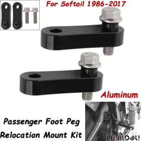 Mp03-004-0042bx2-txdtus Lenkdou 2xaluminum Passenger Foot Peg Relocation For Harley Softail Fxst Flst 1986-2017