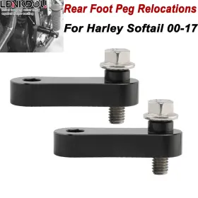 Mp03-004-0042bx2lmt Lenkdou For Harley Softail 2pcs Passenger Foot Peg Relocation Kit 86-17 Fxst Flst 16927