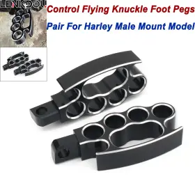 Mp03-008-0011bwid Lenkdou Cnc Motorcycle Foot Pegs Rest For Harley Sportster 883xl Dyna Touring Male Mount
