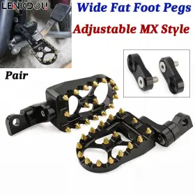 Mp03-008-0050bsim Lenkdou Mx Adjustable Wide Footpegs Pedal Pads For Harley Sportster Xl883 Bobber Dyna