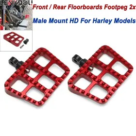 Mp03-008-0056rid Lenkdou Aluminum Red Foot Pegs Pedal Floorboards For Harley Sportster Softail Road King