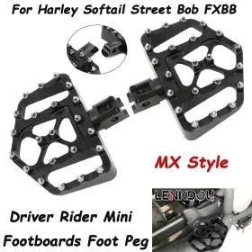 Mp03-009-0001bsdtus Lenkdou 2pcs Front Foot Pegs Pedals For Harley Softail Street Bob Low Rider Fxlr 18