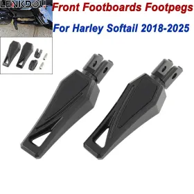 Mp03-009-0008bl1 Lenkdou Black Front Driver Footboards Foot Pegs For Harley 18 Softail Standard Fxdrs