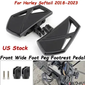 Mp03-009-0009bdtus Lenkdou Wide Foot Peg Footrest Pedal Kit For Harley Softail Fat Boy Street Bob Low Rider