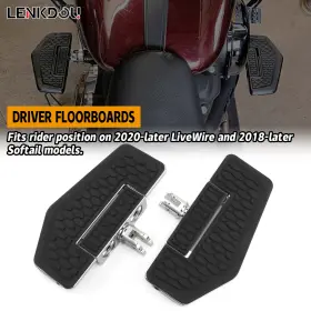 Mp03-009-0011clmt Lenkdou Pair Front Driver Wide Footboard Rider Footpegs For Harley Softail Low