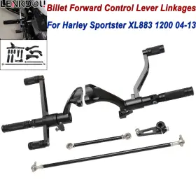 Mp03-012-0012bl1 Lenkdou Forward Control Pegs Linkage Levers For Harley Sportster Xl883 1200 Custom 04-13