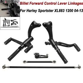 Mp03-012-0012blmt Lenkdou For Harley Sportster Forward Control Pegs Linkage Levers Xl883 1200 Custom 04-13