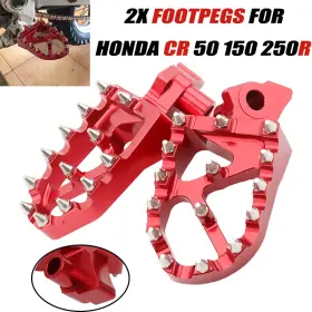 Mp03-013-0001rlmt Lenkdou Motorcycle Cnc Footrest Footpegs Foot Pegs Pedals For Honda Cr125 250 Cr150r Red