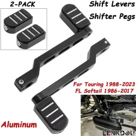 Mp03-dt001-0005-r Lenkdou 2pcs Heel Toe Shift Levers With Shifter Pegs For Harley Touring 88-23 Softail