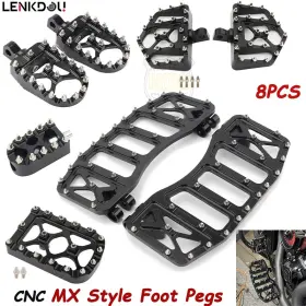 Mp03-dt002-0118-c Lenkdou Floorboards Foot Pegs Mx Style For Harley Touring Road Glide Softail Dyna