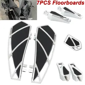 Mp03-le002-0022c-hh Lenkdou Floorboards Brake Cover Shift Pegs For Harley Touring Road Glide Softail Dyna