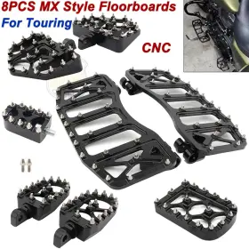 Mp03-le002-0118-cy Lenkdou 8xfootboards Mx Foot Pegs Shifter Lever Kit For Harley Touring Road King