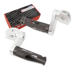 Clcrafpfg0240mmsimfpbkcc0248 M-factory Shinobi 40mm Lowering Black Front Rider Footpegs For Aprilia Tuono 660 E5 2025
