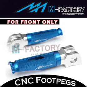 Mfa100mfpbusn1012kf M-factory Blue Billet Front Rider Foot Pegs For Kawasaki Z750s 06 07 08