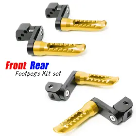 Mffpkitdu029m40bkp03xxxsn1001 M-factory Gold Bob 1.5 Inch Extended Front Rear Foot Pegs Kit For Monster 821 14-18 19 20