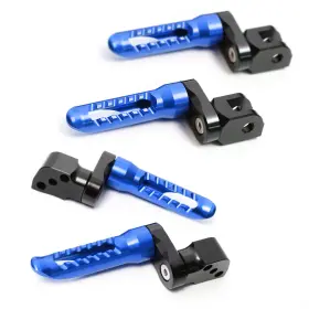 Mffpkittr009m25bkp03xxxsn1001 M-factory Blue Bob 1 Inch Extended Front Rear Foot Pegs Kit For Bonneville T120 16-21 22
