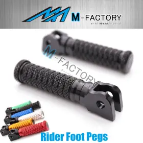 Rmdfpa150bkpolebkus011 M-factory Black M-grip Rider Front Foot Pegs For Honda Cbf500 04-10 09 08 07 06 05