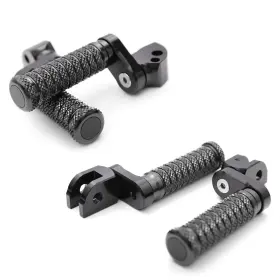 Rmdfpkitbu009m25bkpolebkus001 M-factory M-grip 1 Inch Extended Front Rear Foot Pegs Black For Xb9s Lightning 2003 03