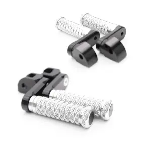 Rmdfpkitka002m40bkpolesius001 M-factory Pole 1.5 Inch Extended Front Rear Foot Pegs Silver For Er-6f Ninja 650r 09-15 16