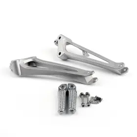 Fp-133-silver Madhornets Rear Passenger Foot Pegs Footrest Brackets For Yamaha 2009-2011 Yzf R1 Silver