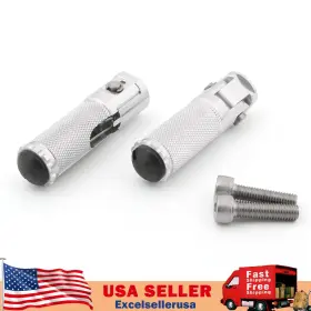 Fp-140-silver Madhornets Cnc Folding Foot Pegs Footpeg Rear Set Rest Racing For Universal Motorcycle Silv