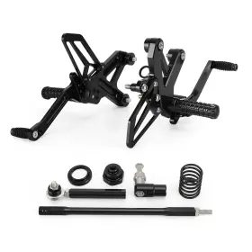M528-b073-blk Madhornets Black Rearsets Adjustable Foot Pegs Rest Fit For Kawasaki Zx25r Ninja 2020-2021