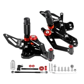 M528-b076-blk Madhornets Aluminum Black Rear Sets Footpegs Footrest For Honda Cbr650r Cb650r 2019-2023 Us