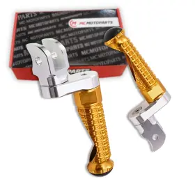 Mc Motoparts Aarfpfg11b25mmsimprogdcl70131 Racing 25mm Extension Gold Rider Front Foot Pegs For Bmw S1000 Xr 15-19 18 17