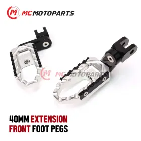 Bmhfpa064m39bktosithbkpn58004 Mc Motoparts Silver 1.5 Inch Riser Trc Rider Touring Pegs For Razor Rambler 12 16