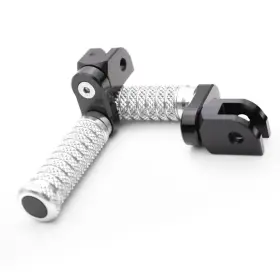 Bmhfpfg01m25bkpolepn23001 Mc Motoparts Silver M-grip Front 1 Inch Extended Foot Pegs For Rsv 1000 Sp/r 97 98 99 00 01 02 03
