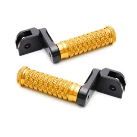 Bmhfpfg25m40bkpolepn23121 Mc Motoparts Gold M-grip Front 1.5 Inch Extended Foot Pegs For Multistrada 950 / S 17 18 19 20