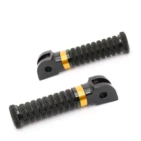 Bmhfpfg31bkpolebkringxxxpn138 Mc Motoparts Rring Gold Front Rider Foot Pegs For Nt 700 V Deauville 07-09 10 11 12